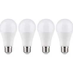 LED lamp E27 12W 2.700K opaal in 4 per pak