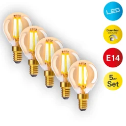 LED lamp E14 3,9W 313lm warmwit dimbaar per 5-set