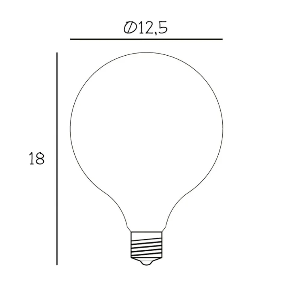 LED lamp Globe, E27, Ø 12,5 cm, mat, 5 W, 2.200 K