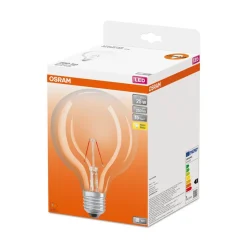 LED lamp Globe G125 E27, 2,5 W heldere gloeidraad 2.700 K