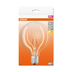 LED lamp Globe G125 E27, 2,5 W heldere gloeidraad 2.700 K
