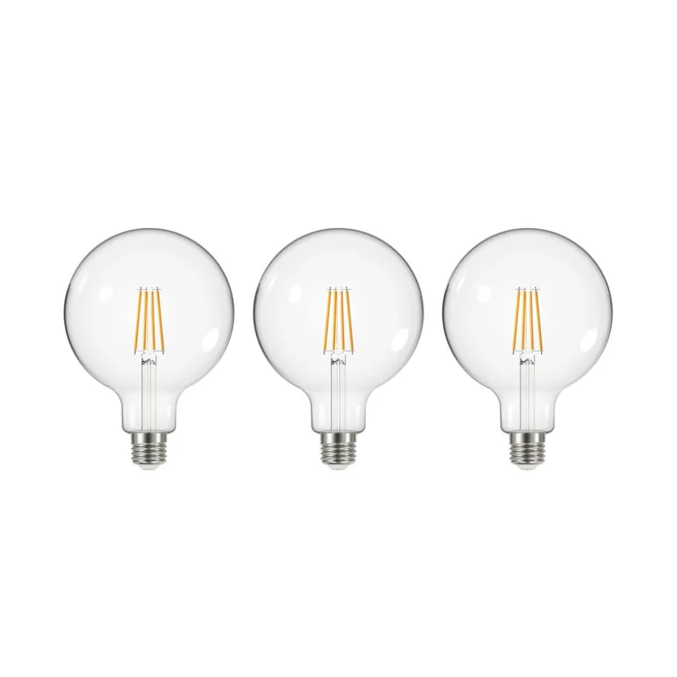 LED lamp gloeidraad helder E27 G125 3,8W 2700K 806lm 3er