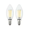 LED lamp kaars E14 2,5W helder 3000K 525 lm EEK A 2er