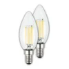 LED lamp kaars E14 4W helder 3000K 840 lm EEK A 2er