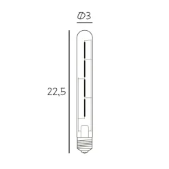 LED lamp Long Tube 225, E27, 3,5 W, 2.200 K, dimbaar