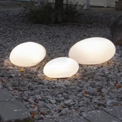 LED lamp op zonne energie Globy steenvorm 26,5 cm