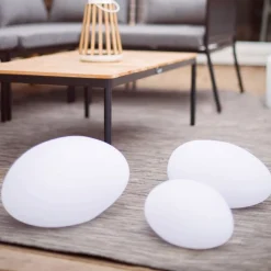 LED lamp op zonne energie Globy steenvorm 26,5 cm