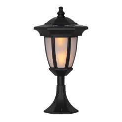 LED lamp op zonne-en Flame, 4 in 1, zwart