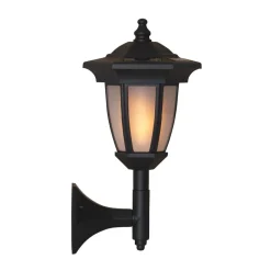 LED lamp op zonne-en Flame, 4 in 1, zwart