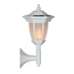 LED lamp op zonne-en Flame, 4 in 1, wit