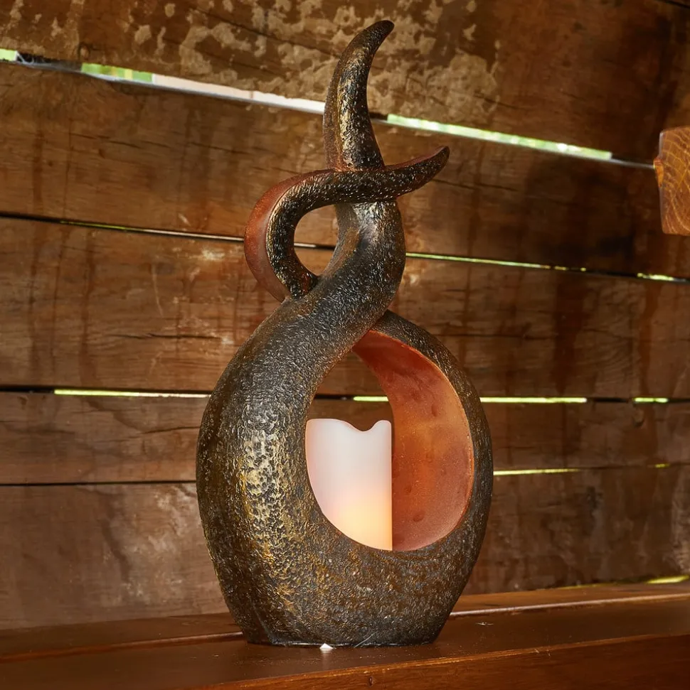 LED lamp op zonne-en Oriental m. kaarsen imitatie