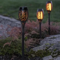 LED lamp op zonne-energie Flame Mini per set van 3