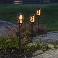 LED lamp op zonne-energie Flame Mini per set van 3