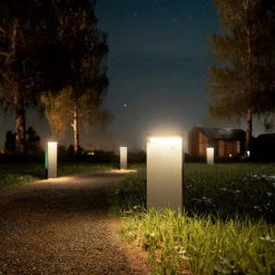 LED lamp op zonne-energie Nusolar antraciet, hoogte 34cm