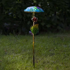 LED lamp op zonne-energie Salona, blauw/groen