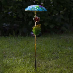 LED lamp op zonne-energie Salona, blauw/groen