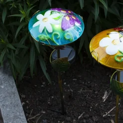 LED lamp op zonne-energie Salona, blauw/groen