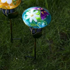 LED lamp op zonne-energie Salona, blauw/groen