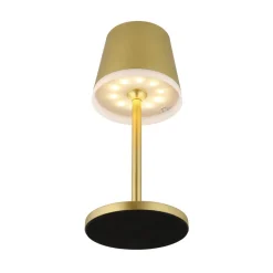 LED lamp op zonne-energie, metaal, goudkleurig, hoogte 41 cm, IP44