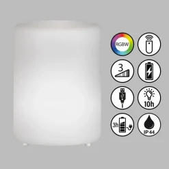 LED lamp op zonne-energie Ceppo 3000K RGB dim wit