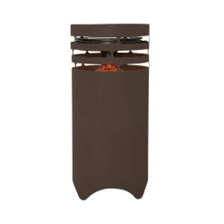 LED lamp op zonne-energie Marron, hoogte 40 cm, bruin, metaal, USB-C