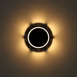 LED lamp op zonne-energie 36506, grondspies, wandlamp, zwart, aluminium