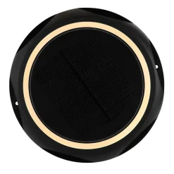 LED lamp op zonne-energie 36506, grondspies, wandlamp, zwart, aluminium