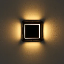 LED lamp op zonne-energie 36505, grondspies, wandlamp, zwart, aluminium