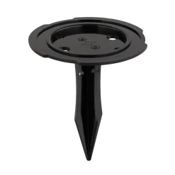 LED lamp op zonne-energie 36505, grondspies, wandlamp, zwart, aluminium