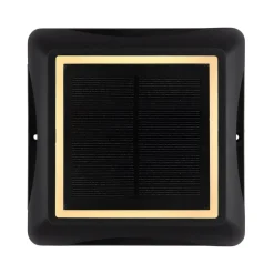 LED lamp op zonne-energie 36505, grondspies, wandlamp, zwart, aluminium