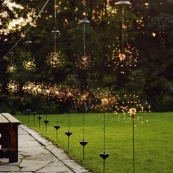 LED lamp op zonne-energie Firework met grondspies