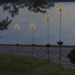 LED lamp op zonne-energie Firework met grondspies