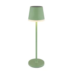 LED lamp op zonne-energie, metaal, lichtgroen, hoogte 41 cm, IP44