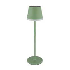 LED lamp op zonne-energie, metaal, lichtgroen, hoogte 41 cm, IP44
