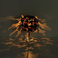 LED lamp op zonne-energie 36749S wereldbol Ø 27 cm, zilver, grondspies