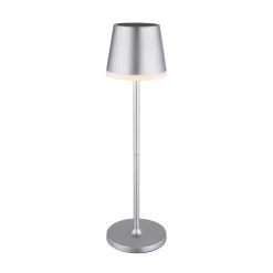 LED lamp op zonne-energie, metaal, zilverkleurig, hoogte 41 cm, IP44