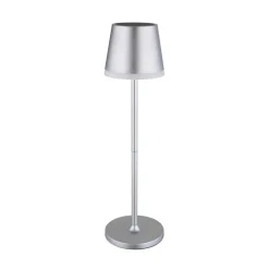 LED lamp op zonne-energie, metaal, zilverkleurig, hoogte 41 cm, IP44