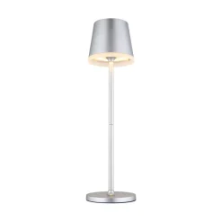 LED lamp op zonne-energie, metaal, zilverkleurig, hoogte 41 cm, IP44