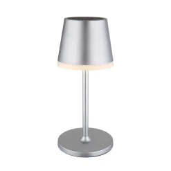 LED lamp op zonne-energie, metaal, zilverkleurig, hoogte 41 cm, IP44