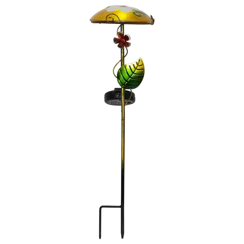 LED lamp op zonne-energie Salona, geel/groen