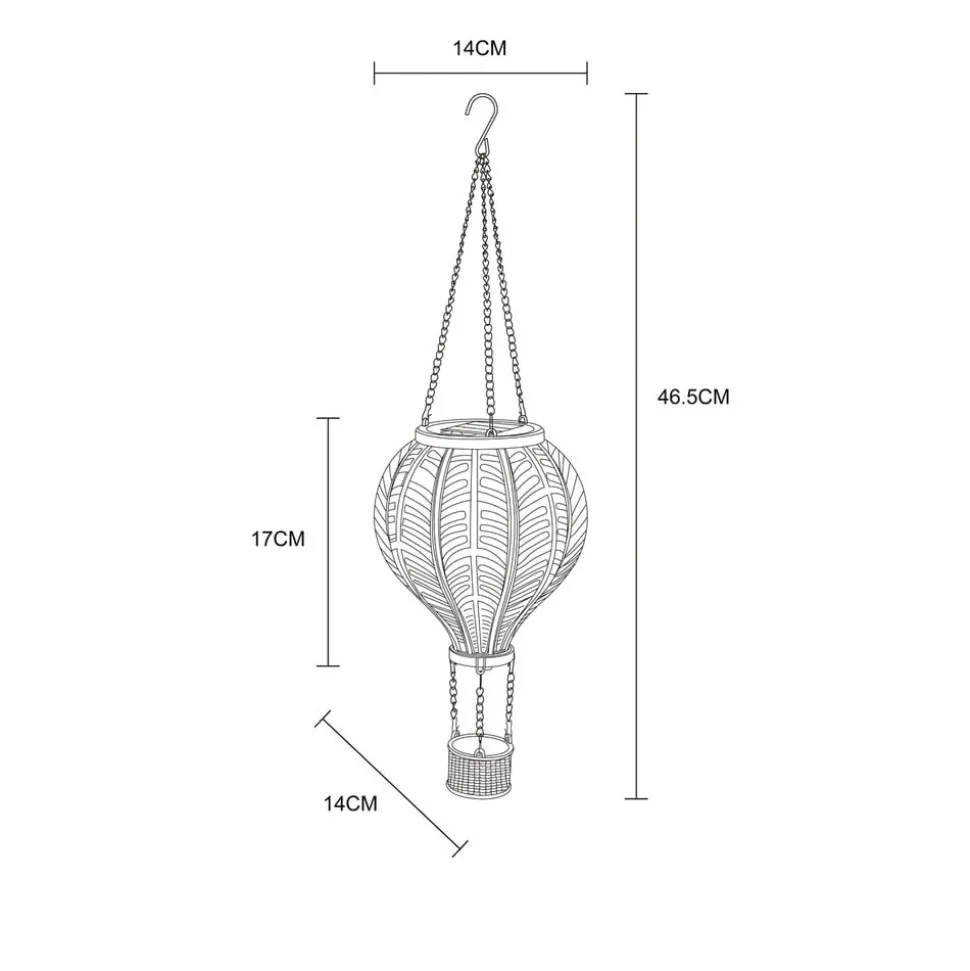 LED lamp op zonne-energie 36136B Luchtballon, kleurrijk, kunststof