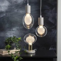 LED lamp Space E27 3,5W D125, opaal, 3-step dim