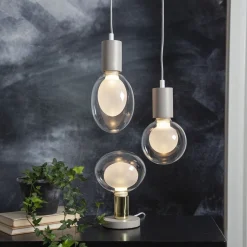 LED lamp Space E27 3,5W G150, opaal, 3-step dim