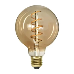 LED lamp Spiraal Filament G95 E27 3,2 W amber dimbaar