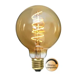 LED lamp Spiraal Filament G95 E27 3,2 W amber dimbaar