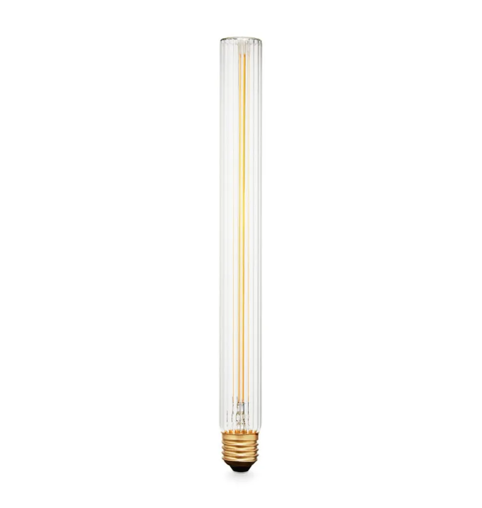 LED lamp Tube 300 Plissé, E27, 4 W, 2.200 K, dimbaar