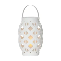 LED lantaarn Flame Lantern, wit, hoogte 23 cm