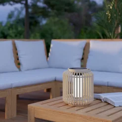 LED lantaarn Marliano, licht hout, hout