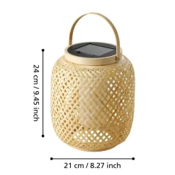 LED lantaarn Marliano, licht hout, hout