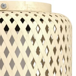 LED lantaarn Marliano, licht hout, hout